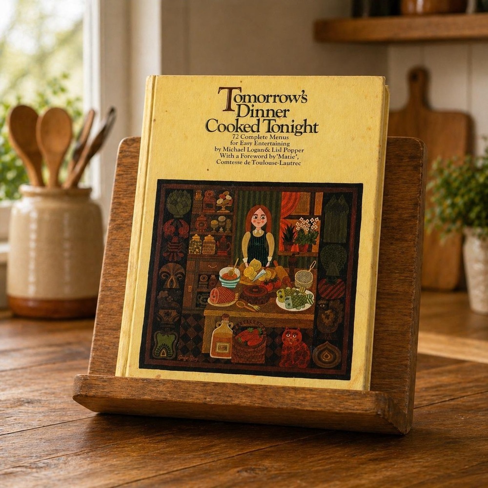 Tomorrow's Dinner Cooked Tonight Logan Popper 1971 Vintage Cookbook Cottagecore